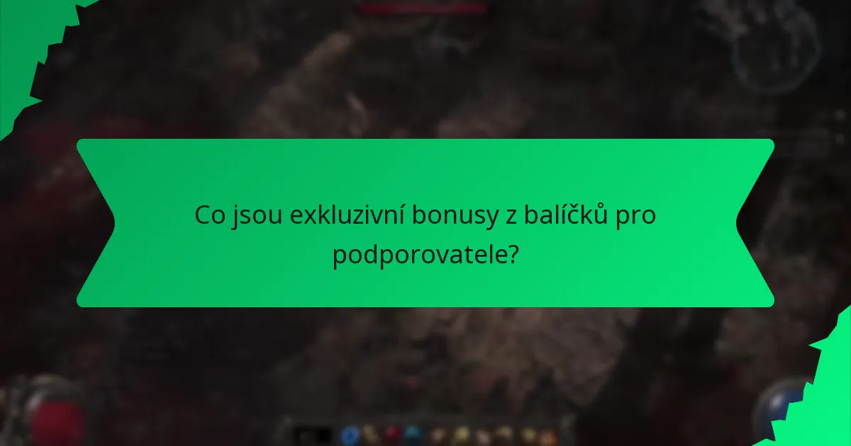 Jak je rarita definována pro bonusy z balíčků pro podporovatele?