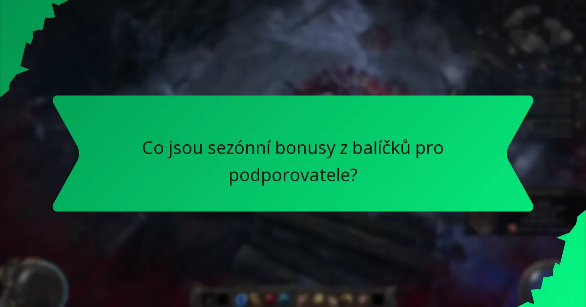 Jak je určena vzácnost bonusů z balíčků pro podporovatele?