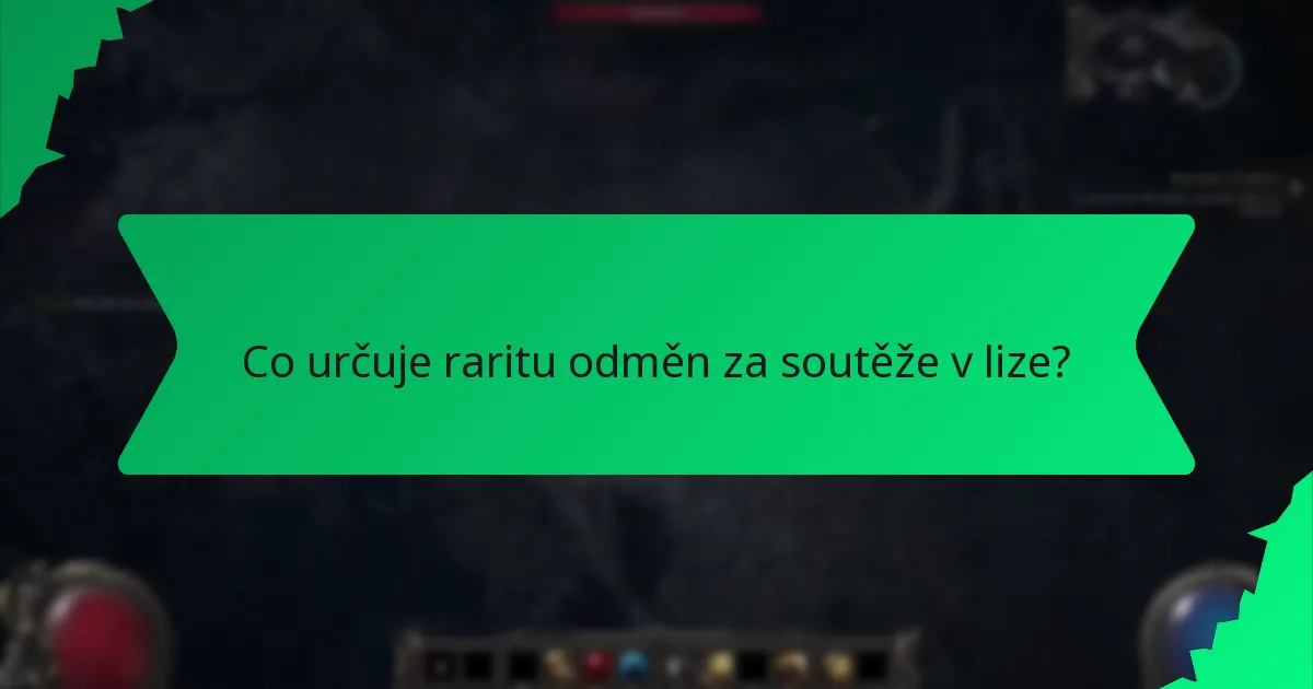 Jak barva označuje hodnotu odměn za soutěže v lize?