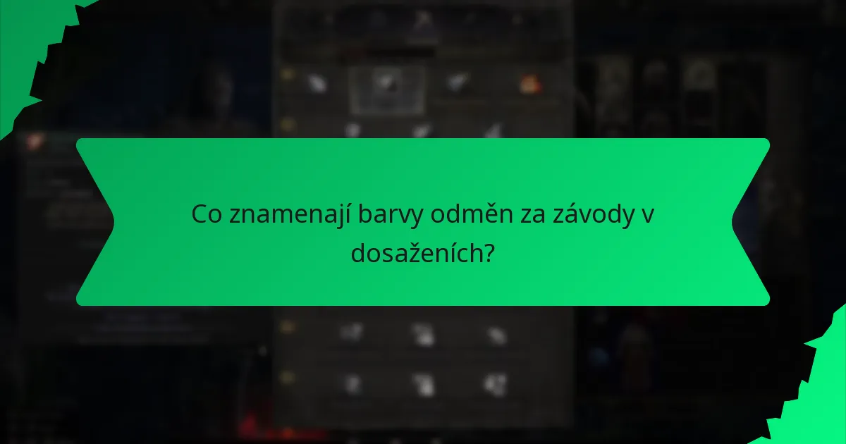 Co znamenají barvy odměn za závody v dosaženích?