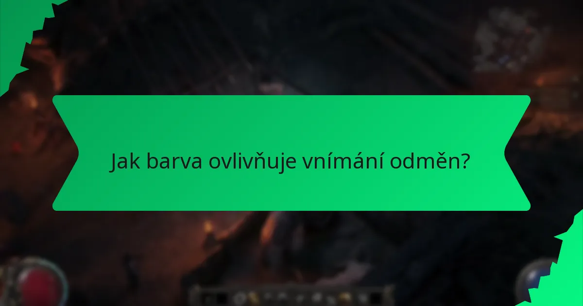 Jak barva ovlivňuje vnímání odměn?