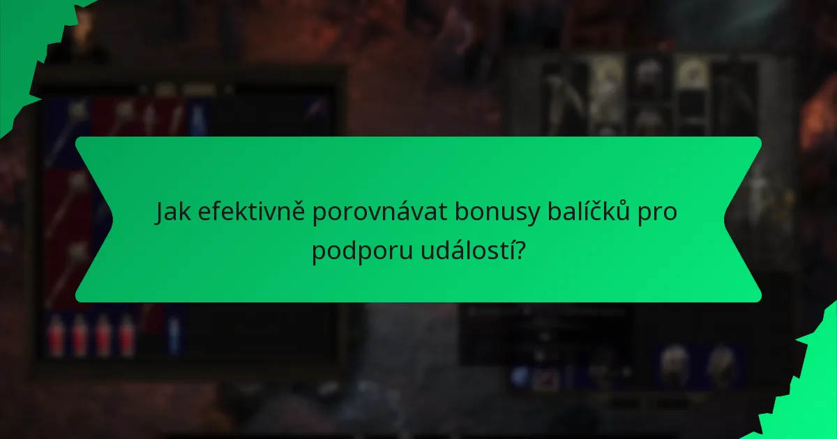 Jak souvisí barevné kódování s bonusy balíčků pro podporu událostí?