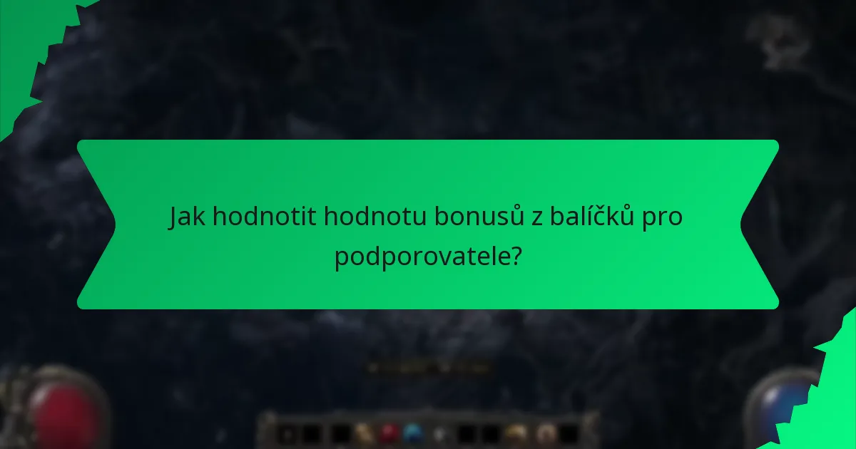 Jaké barevné varianty existují pro bonusy z balíčků pro podporovatele?