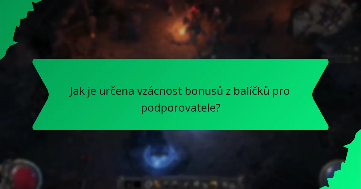 Jaké barvy jsou spojeny s bonusy z balíčků pro podporovatele?