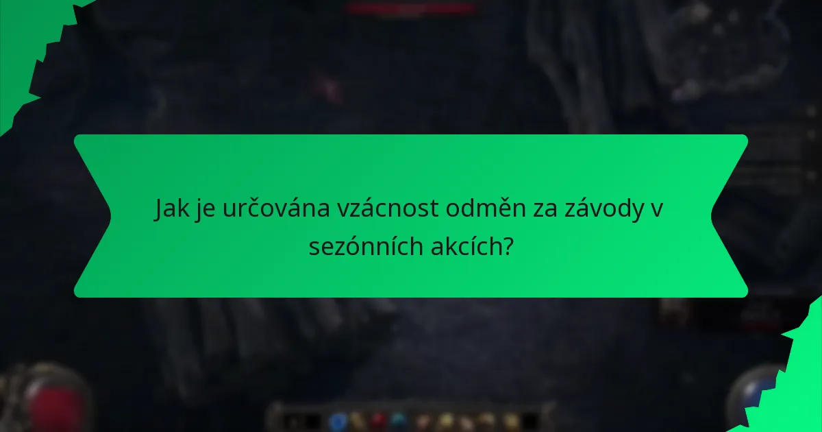 Jak je určována vzácnost odměn za závody v sezónních akcích?