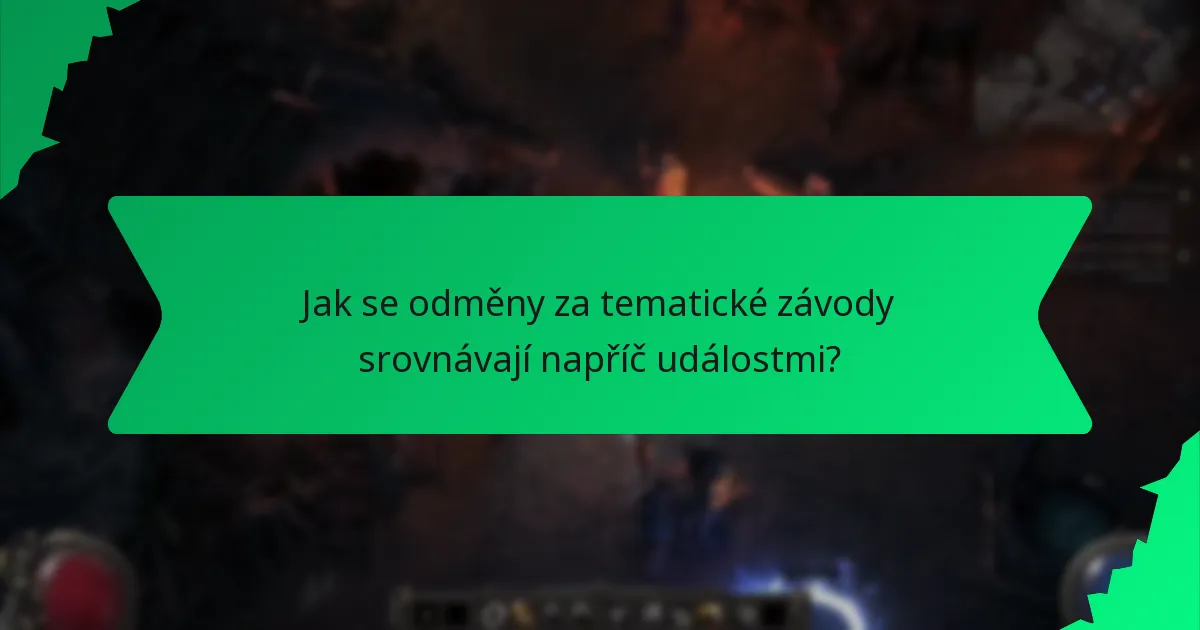 Jak se odměny za tematické závody srovnávají napříč událostmi?
