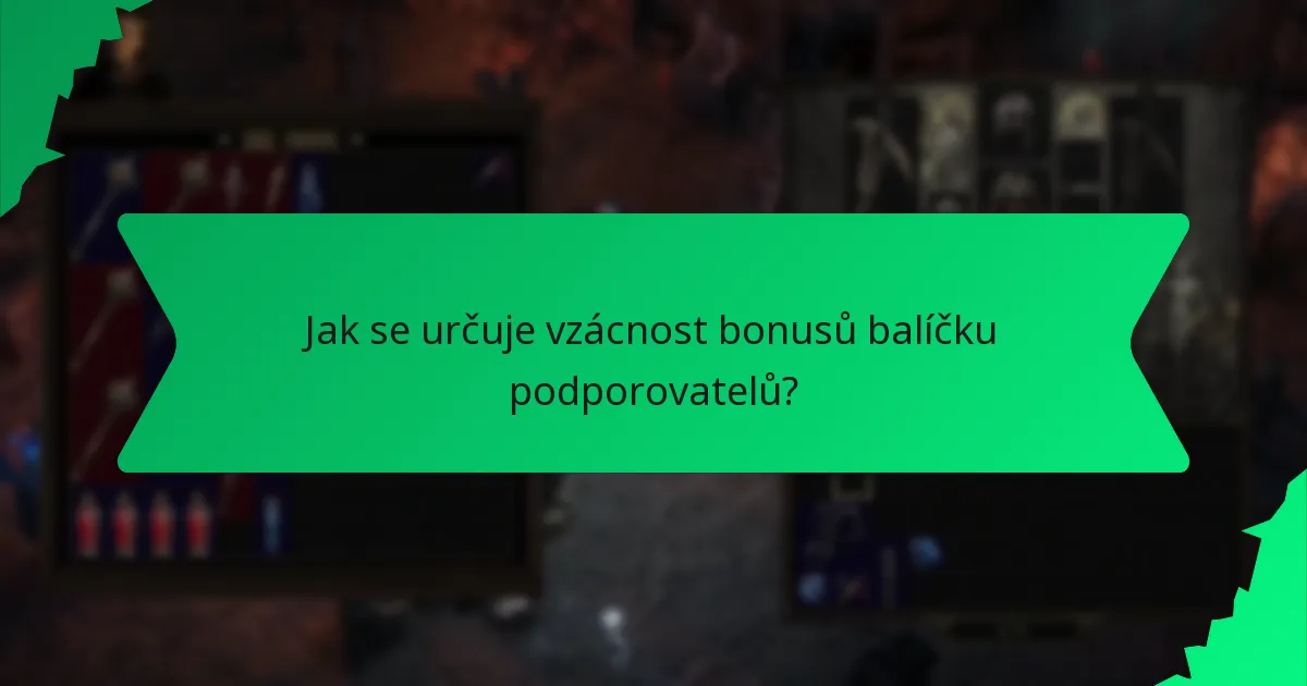 Jaké barevné varianty jsou k dispozici pro bonusy balíčku podporovatelů?