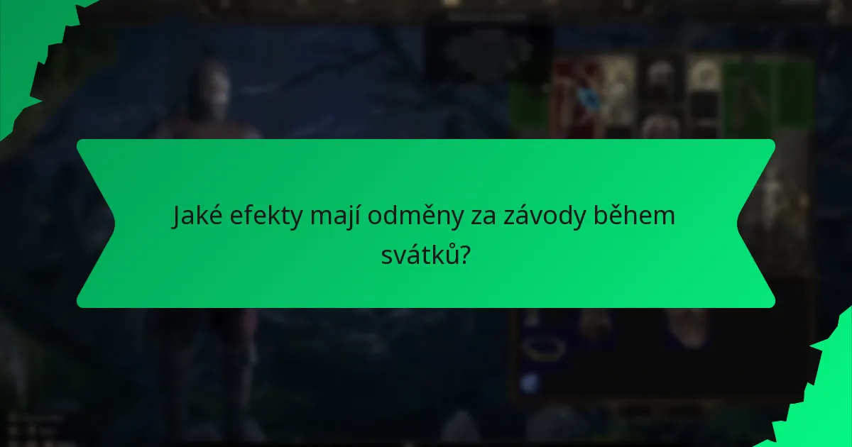 Jaké efekty mají odměny za závody během svátků?